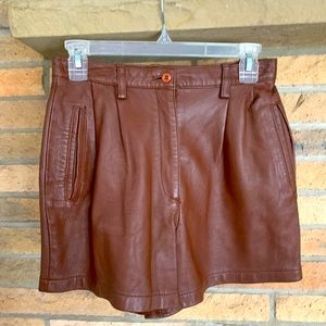 Vintage 100% Leather High Waisted Shorts